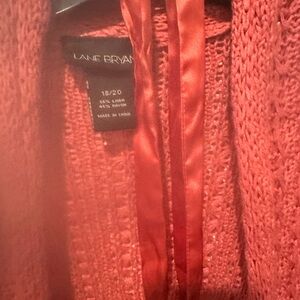 Lane Bryant Red Knit Cardigan